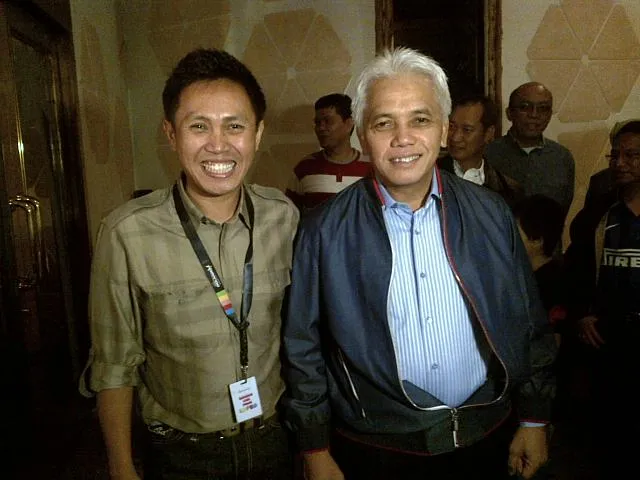 Eko Patrio ikut menonton bersama Hatta Rajasa. (Matias Purwanto)