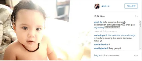 Gempi usai nangis © instagram.com/gisel_la