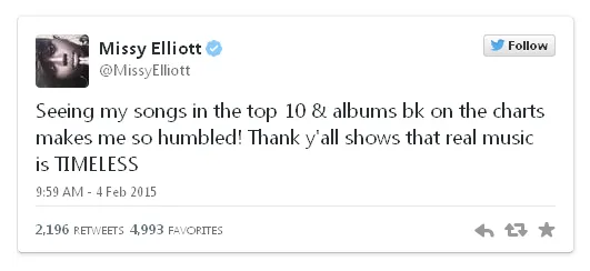© Missy Elliott Official Twitter