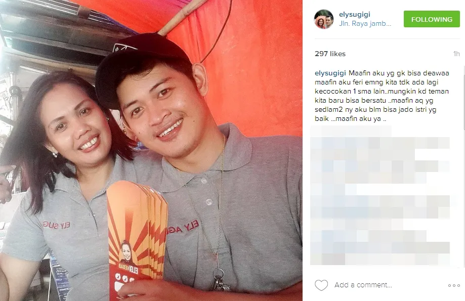Elly siap pisah dari Ferry? ©instagram/elysugigi