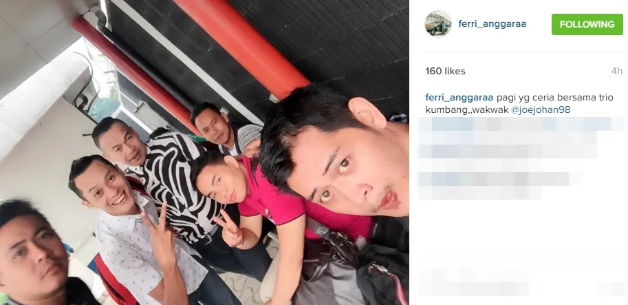 Ferry santai meski ada ancaman gugatan cerai dari Elly ©instagram/ferri_anggaraa