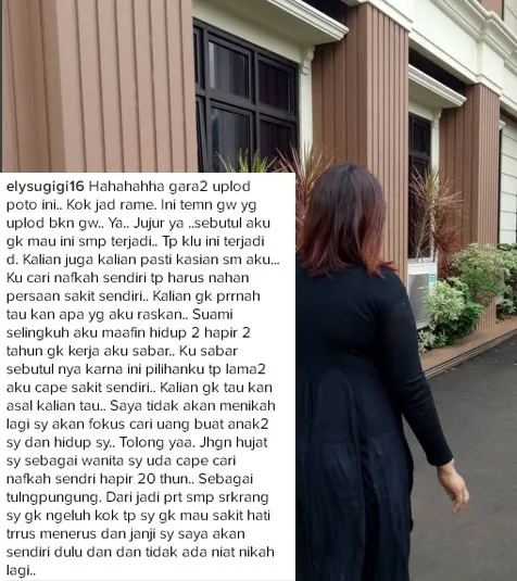 Elly Sugigi curhat tentang rumah tangganya. ©Instagram/elysugigi16