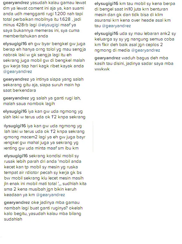 Elly Sugigi tengkar dengan netizen di Instagram © Instagram.com/elysugigi16