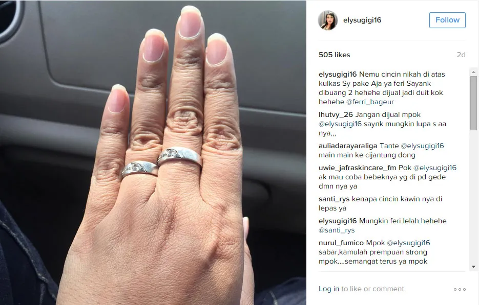 Elly Sugigi cerita konfliknya bersama sang suami, Ferry Anggara © instagram.com/elysugigi