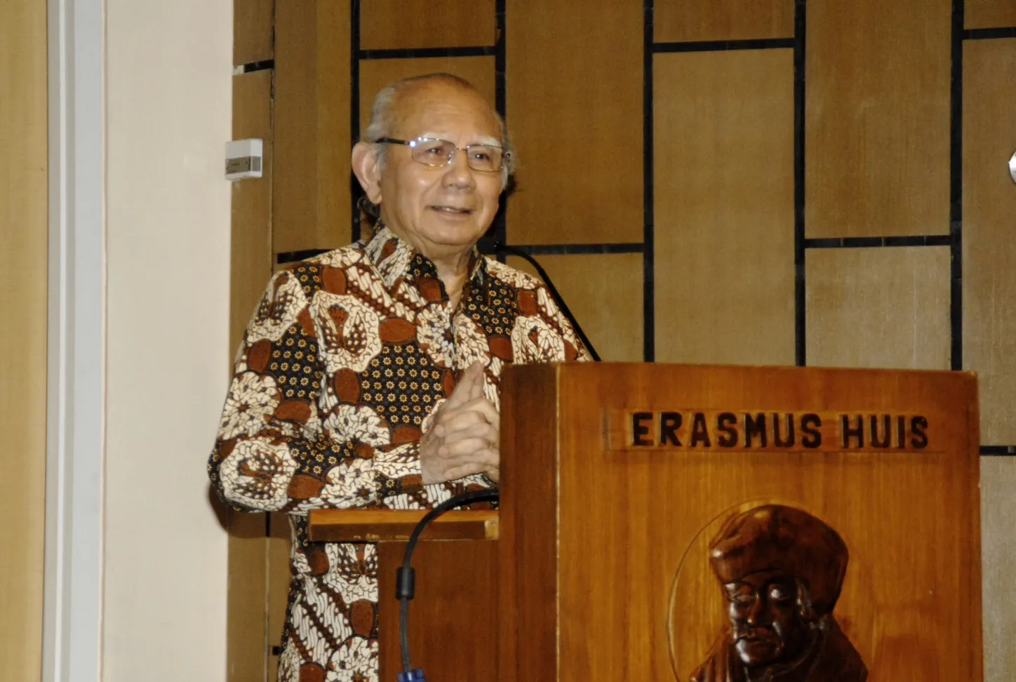 Bapak Emil ketika menyampaikan kesannya tentang sosok Bung Hatta © KapanLagi.com®/hen