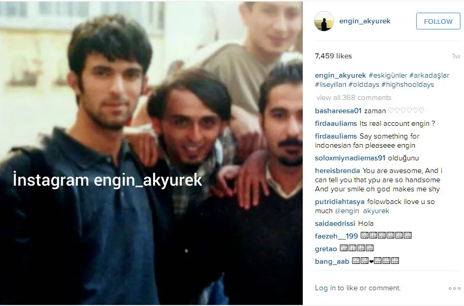 Ganteng ya Engin waktu masih SMA © Instagram.com/engin_akyurek