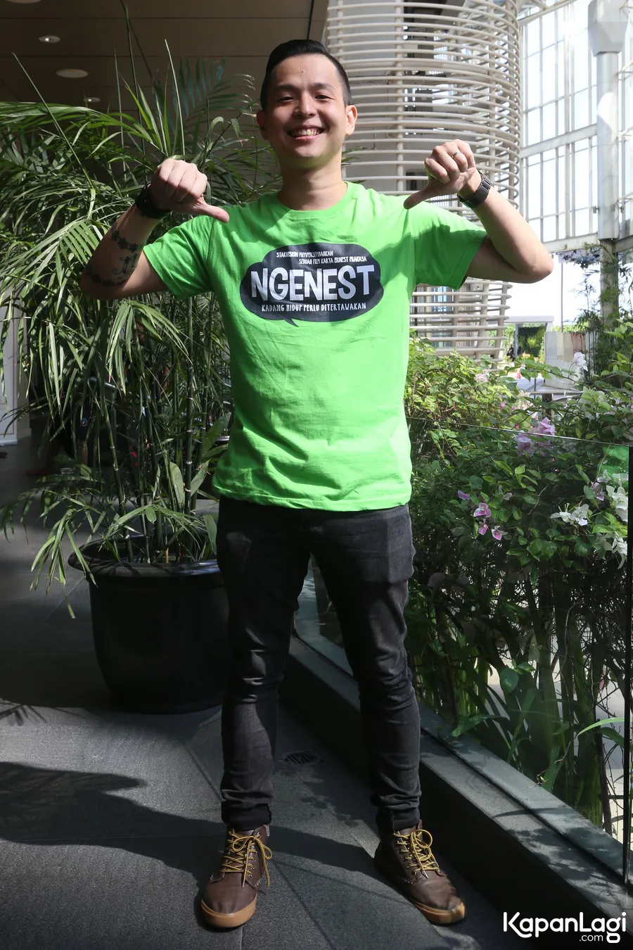 Ernest Prakasa anggap kesuksesannya adalah sebuah hoki/©KapanLagi.com®/Budy Santoso