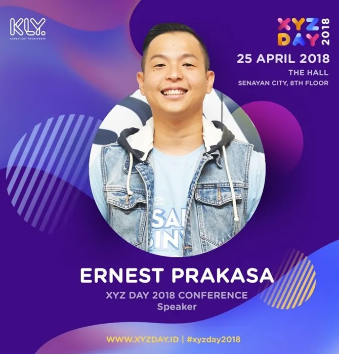Ernest Prakasa bakal jadi pembicara di XYZ Day 2018 lho! (Courtesy of KapanLagi Youniverse)