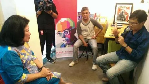 Mari Elka Pangestu, Erwin Arnada, dan Salman Aristo.