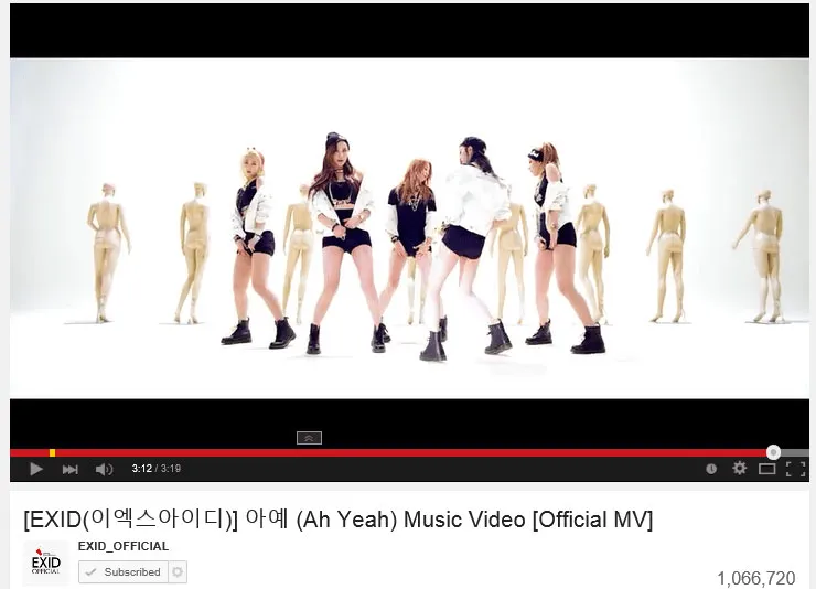 EXID Ah Yeah sudah capai 1 juta kali tonton dalam 24 jam. ©koreaboo.com