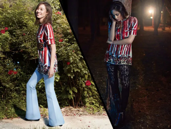 Gong Hyo Jin dan Krystal dalam dress yang sama. ©kpopstars.com