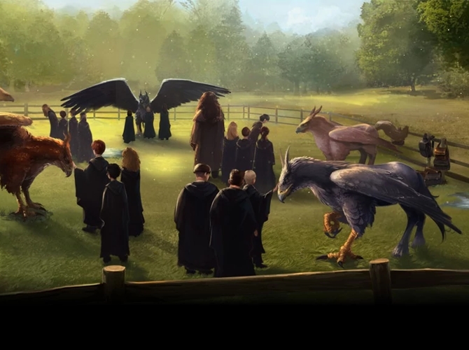 Hippogriff, hewan di dunia sihir yang merupakan perpaduan antara elang dan kuda. (Courtesy of Pottermore)