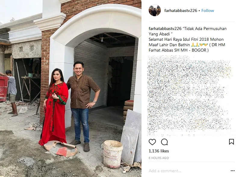 Farhat Abbas kini akur dengan Nia Daniati ©instagram