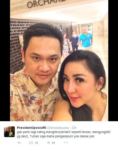 Farhat - Regina kembali mesra @ twitter.com/farhatabbaslaw
