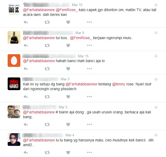 Komentar netizen tanggapi tulisan Farhat © Twitter/farhatabbasnew