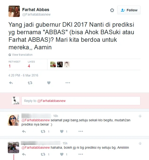 Farhat bakal jadi Gubernur DKI Jakarta? © Twitter/Farhatabbasnew