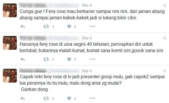 Farhat sindir keras Feny Rose © Twitter/Farhatabbasnew