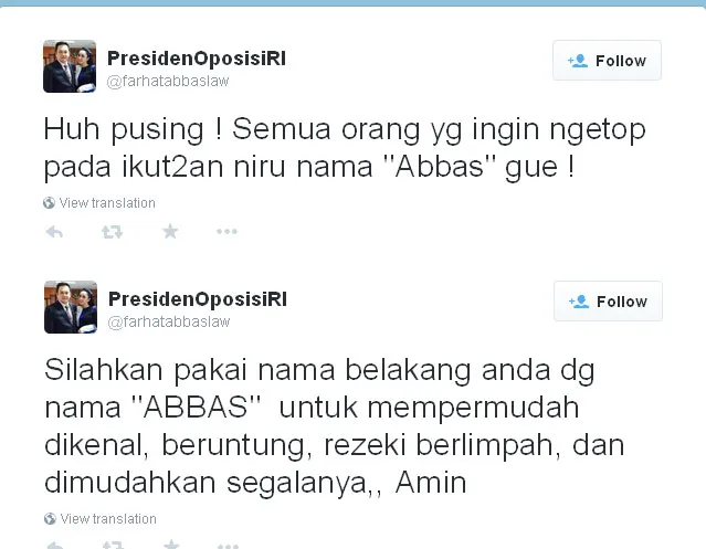 Status Farhat Abbas @foto: Twitter/farhatabbaslaw