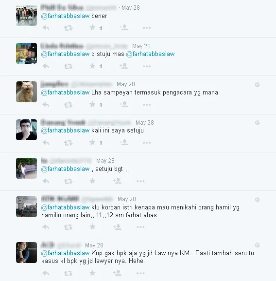 Komentar netizen mengenai tulisan Farhat / © Twitter