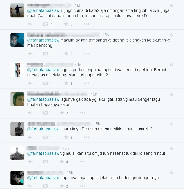 Komentar netizen terhadap postingan Farhat / © Twitter