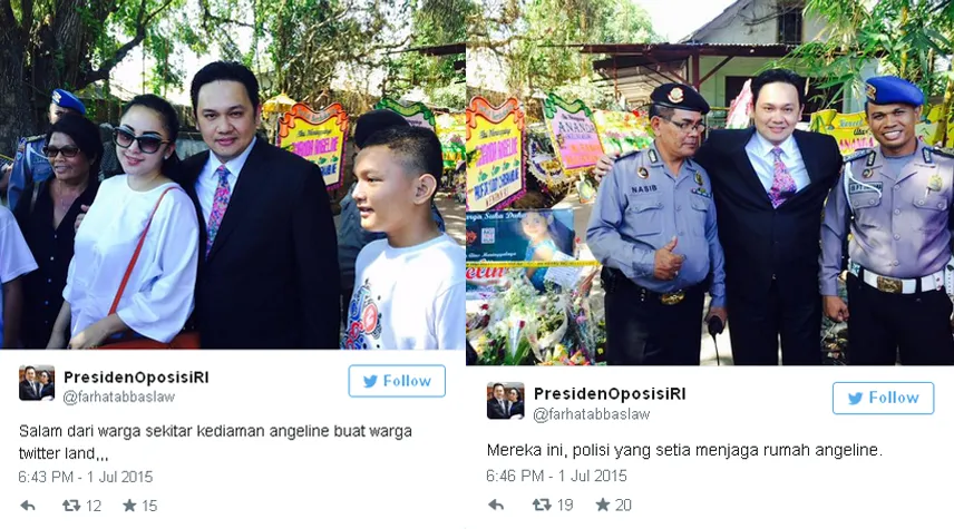 Farhat kunjungi rumah Angeline / © Twitter
