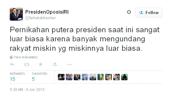 Sambungan tulisan Farhat / © Twitter