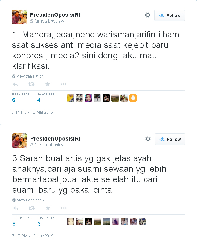 Ini Saran Farhat Abbas Tentang Kisruh Rumah Tangga Jedar 