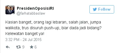 Sindiran Farhat untuk Ridwan Kamil / © Twitter