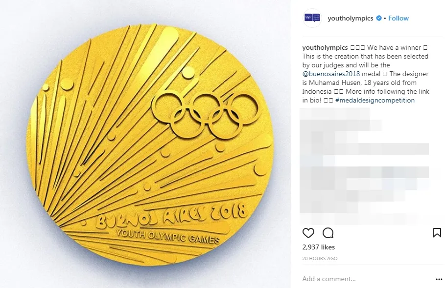 Karya Farid keluar sebagai pemenang kompetisi medali di Youth Olympics Buenos Aires 2018 ©instagram/youtholympics