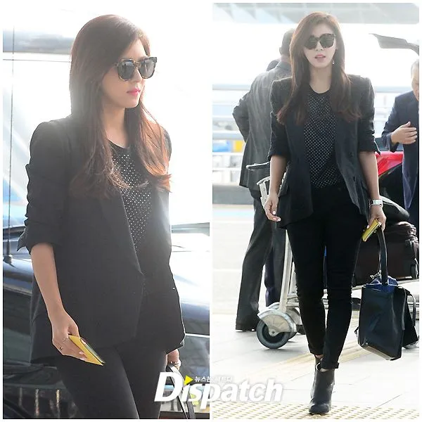Fashion airport Ha Ji Won, cantik nan elegan. ©dispatch.co.kr