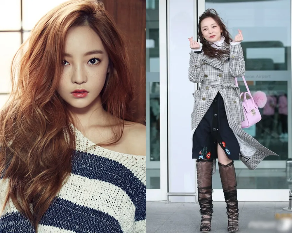 Pilihan aksesoris untuk outfit Goo Hara nampak tak sesuai. Credit: istimewa
