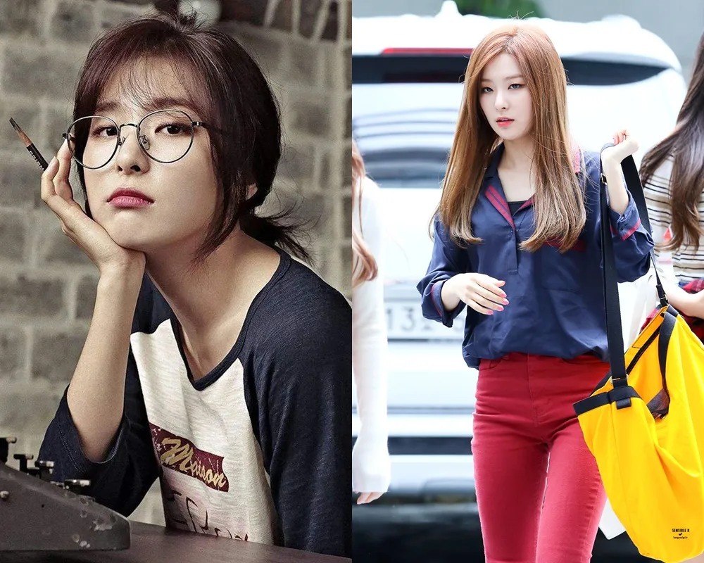 Tak matching, pilihan tas dan busana Seulgi dirasa tak cocok. Credit: istimewa