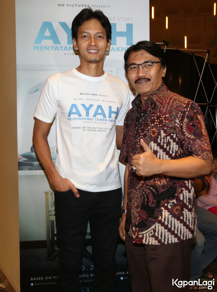 Fedi dan Adhyaksa Dault di premier film AYAH: MENYAYANGI TANPA AKHIR © KapanLagi.com®/Budy Santoso