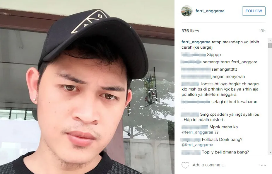 Ferry yang dituduh berselingkuh dengan salah seorang penonton bayaran Elly © instagram.com/ferri_anggaraa