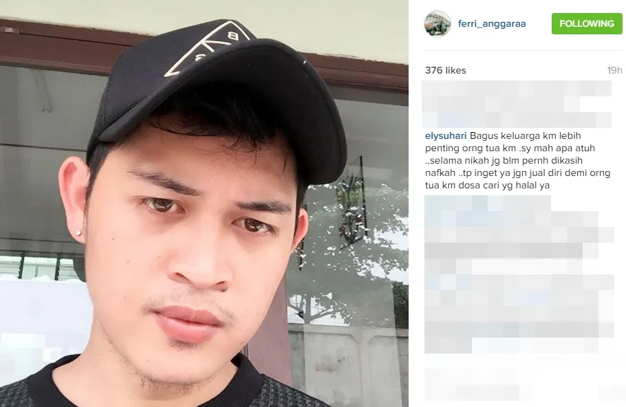 Elly Sugigi mengaku tak dinafkahi Ferry sejak awal menikah ©instagram/Ferri_anggaraa