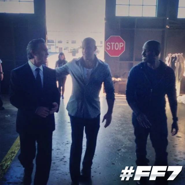 Salah satu cuplikan proses syuting Furious 7 @Facebook.com/FastandFurious