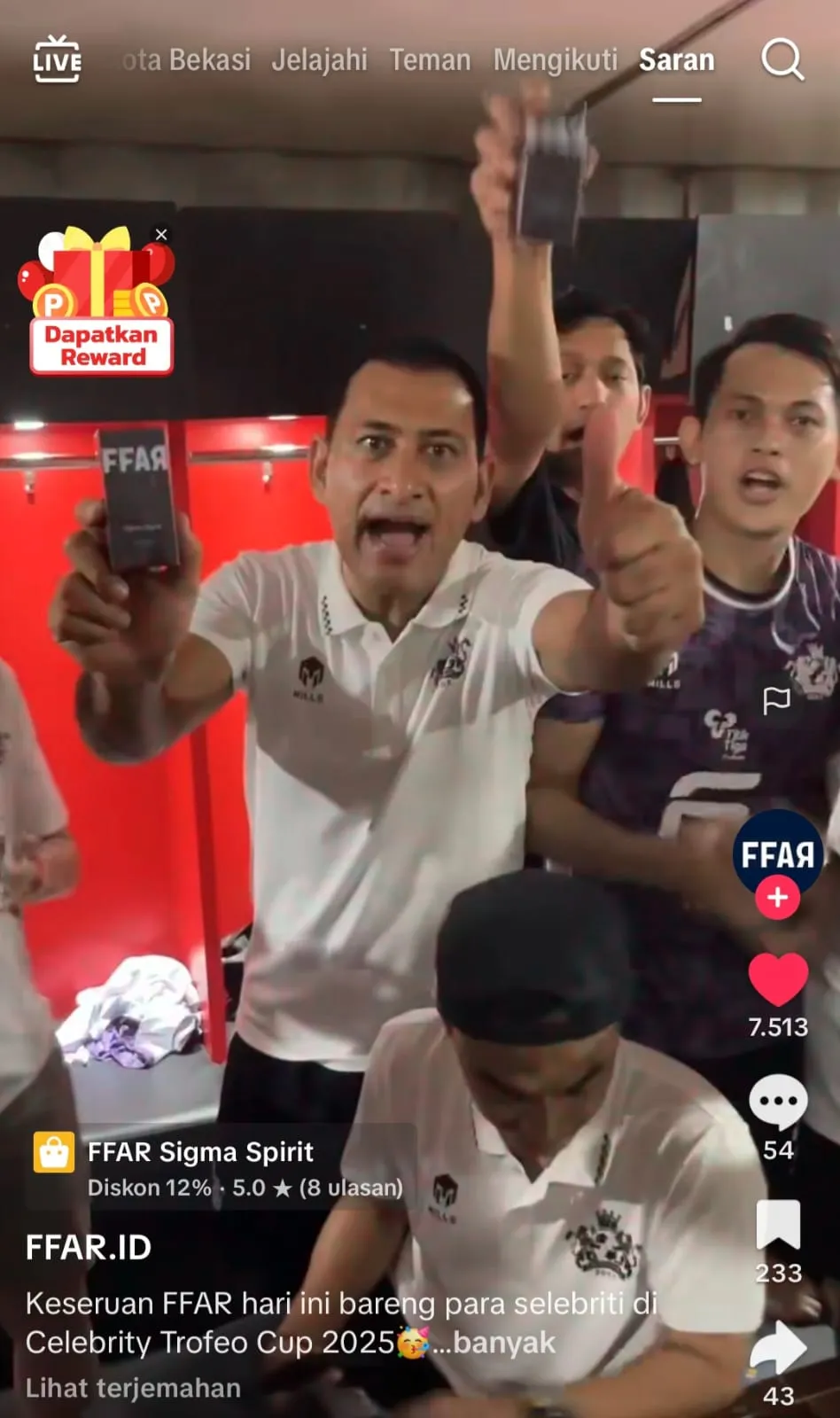 Keseruan FFAR bareng para selebriti di Celebrity Trofeo Cup 2025.