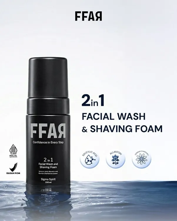 FFAR 2in1 Facial Wash & Shaving Foam. ©FFAR