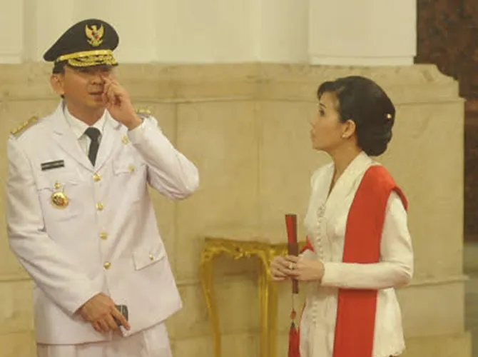 Keharmonisan Ahok dan Veronica Tan saat masih bersama. © Merdeka.com/Arie Basuki