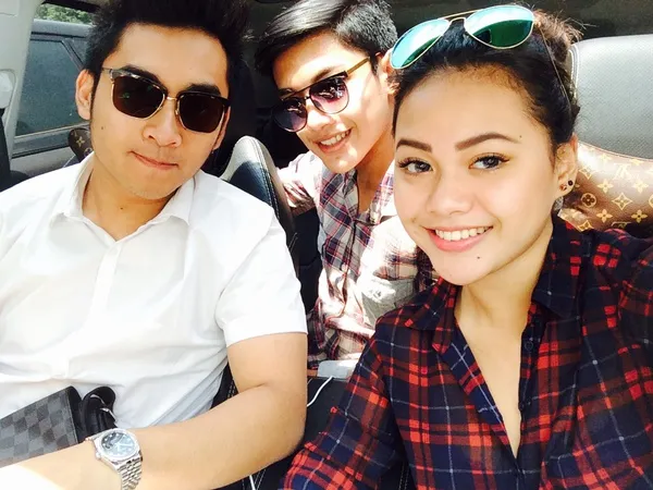 Millendaru hangout bareng Aurel dan Tommy foto: ask.fm/millendaru28