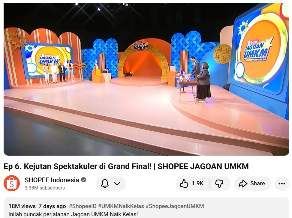 Episode final Shopee Jagoan UMKM mencatatkan total views hingga lebih dari 18 juta. (Foto: Istimewa)