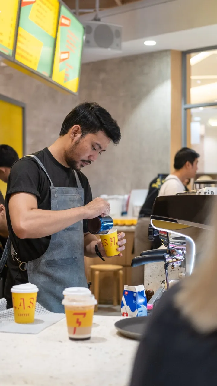 Indonesian Latte Art Champion, Robby Firlian (credit:flash-coffee.com)