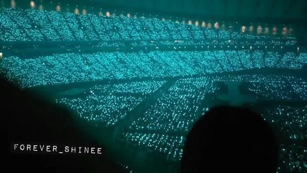 Warna fandom SHINee. Pearl aqua ocean di konser © Forever_SHINee