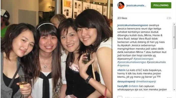 Mirna - Jessica semasa hidup, berteman lho!