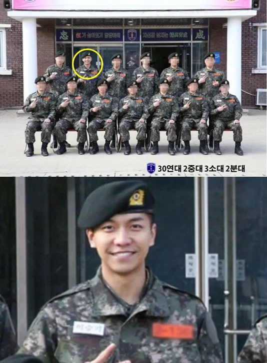 Lee Seung Gi dalam seragam tentara saat wamil. © soompi.com