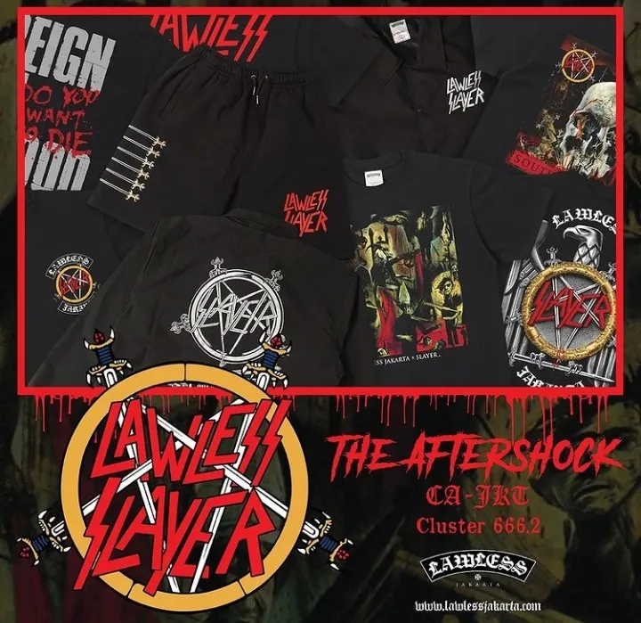 Lawless Jakarta Hadirkan Koleksi Kedua Hasil Kolaborasi dengan Slayer (Credit: Istimewa)