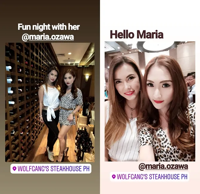 Puput Carolina dan Maria Ozawa credit: instagram.com/puputcarolina