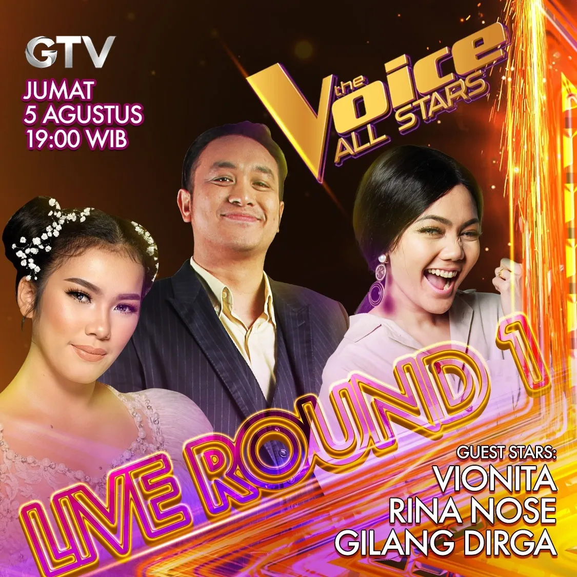 Rina Nose hingga Gilang Dirga Bakal Meriahkan Live Rounds 'The Voice All Stars' © Istimewa
