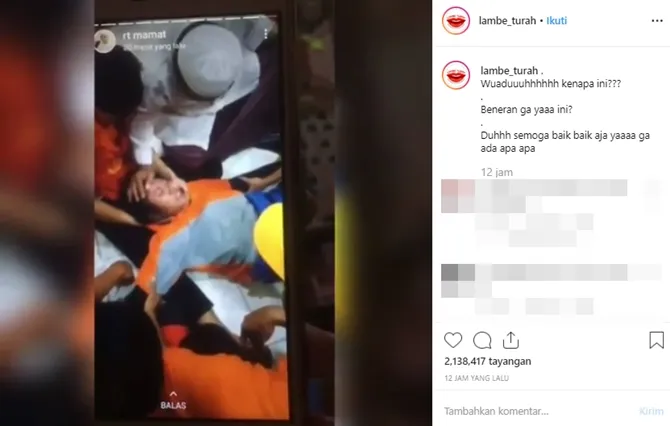 Ruben Onsu ©  Instagram/lambe_turah