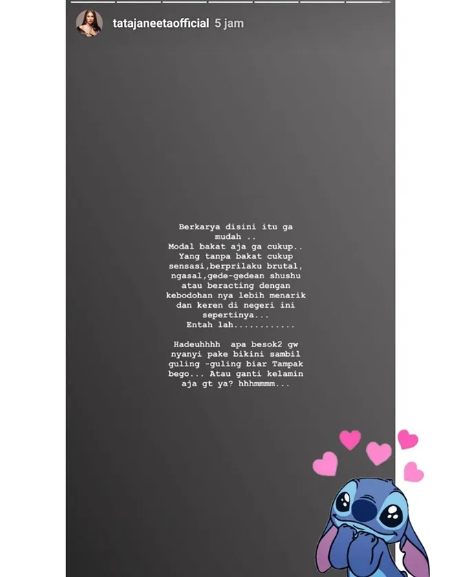 Tata janeeta © instagram.com/lambe_turah